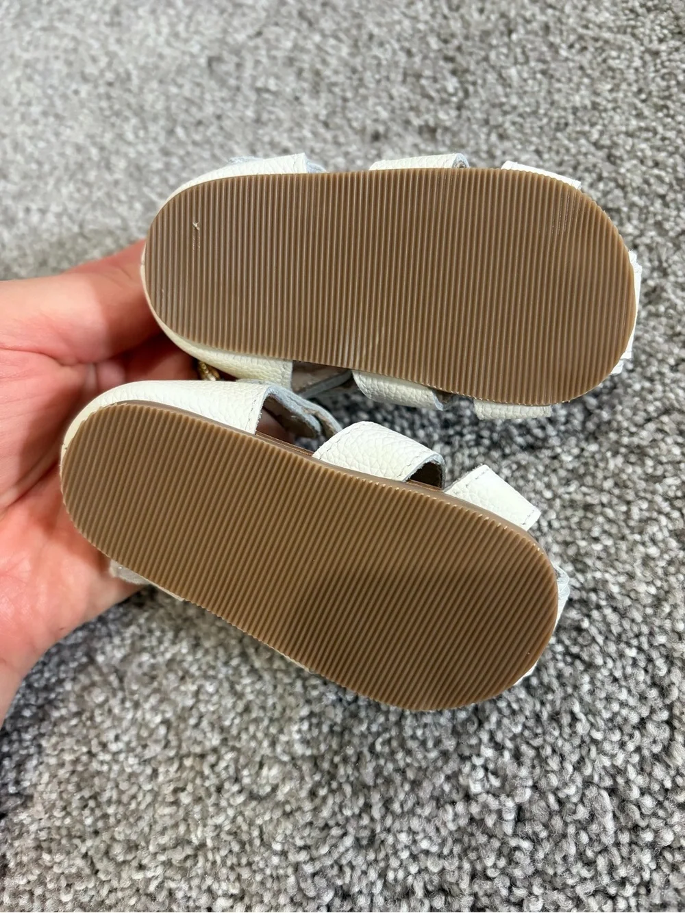 Janie & Jack White Fisherman Sandals size 0-3 mo